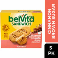 belVita Cinnamon Brown Sugar with Vanilla Creme Breakfast Bar Biscuit Sandwiches 5 ct