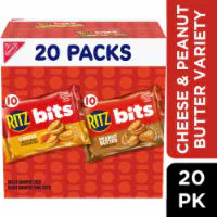 RITZ Bits Cheese and RITZ Bits Peanut Butter Sandwich Crackers Variety Pack 20 ct / 1 oz