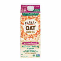 Planet Oat Unsweetened Extra Creamy Oatmilk, 52 oz