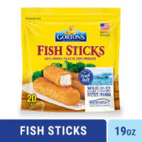 Gorton’s Crunchy Breaded Fish Sticks (Not Minced), Panko Breadcrumbs, Frozen 20 ct / 19 oz