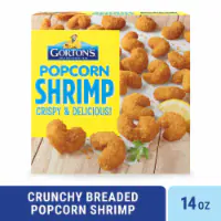 Gorton’s Popcorn Shrimp, Whole Tail-Off Shrimp, Breaded with Crunchy Panko Breadcrumbs, Frozen 14 oz