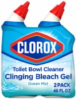 Clorox Toilet Bowl Cleaner Ocean Mist Clinging Bleach Gel