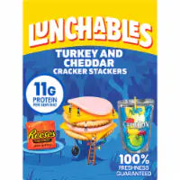 Lunchables Turkey & Cheddar Cracker Stackers with Capri Sun Drink & Reese's Cup Kids Lunch Meal Kit 8.9 oz
