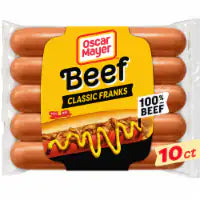 Oscar Mayer Classic Beef Franks Hot Dogs 10 ct