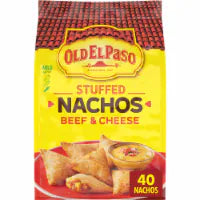 Old El Paso Beef and Cheese Stuffed Nachos Frozen Snacks 40 ct / 0.42 oz