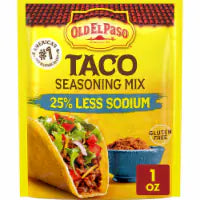 Old El Paso™ 25% Less Sodium Taco Seasoning Mix 1 oz