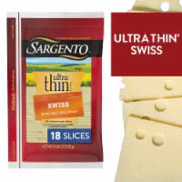 Sargento® Swiss Natural Cheese Ultra Thin® Slices 6.84 oz