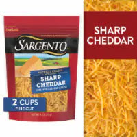 Sargento Off the Block Fine Cut Sharp Cheddar Natural Cheese Shreds 8 oz