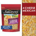 Sargento® Off the Block Fine Cut 4 Cheese Mexican Blend Natural Cheese Shreds 8 oz