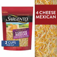 Sargento® Off the Block Fine Cut 4 Cheese Mexican Blend Natural Cheese Shreds 8 oz