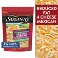 Sargento® Reduced Fat 4 Cheese Mexican Traditional Cut Shredded Cheese 7 oz