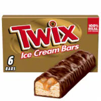 TWIX Ice Cream Bars Vanilla Caramel Chocolatey Cookie Dessert Bar Individually Wrapped  6 ct / 1.93 fl oz