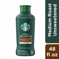 Starbucks® Medium Roast Unsweetened Black Iced Coffee Bottled Drink 48 fl oz