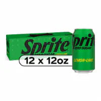 Sprite® Lemon Lime Zero Sugar Caffeine Free Soda Cans 12pk /12oz
