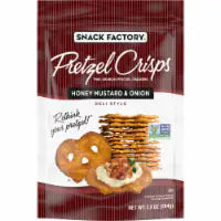 Snack Factory® Honey Mustard and Onion Mustard Pretzel Crisps 7.2oz