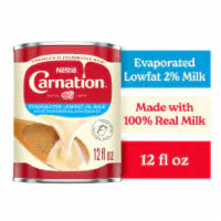 Nestlé Carnation Evaporated Lowfat 2% Milk Vitamin D Added Shelf Milk Evaporated Milk Canned 12 fl oz