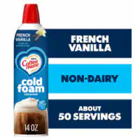 Coffee mate French Vanilla Flavored Cold Foam Creamer Non-Dairy 50 Servings 14 oz