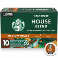 Starbucks® House Blend Medium Roast K-Cup Coffee Pods 10 pods