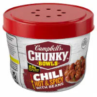 Campbell's Chunky Hot and Spicy Chili With Beans 15.25 oz Microwavable Bowl