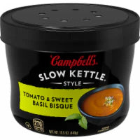 Campbell's Slow Kettle Style Tomato & Sweet Basil Bisque 15.5 oz Microwavable Bowl