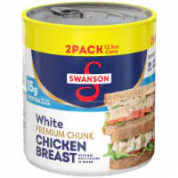 Swanson® Premium Chunk Chicken Breast With Rib Meat 2 ct / 6.6 oz