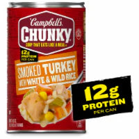 Campbell's Chunky Smoked Turkey with White and Wild Rice Soup 18.6 oz Can