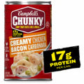 Campbell's Chunky Creamy Chicken Bacon Carbonara Soup 18.8 oz Can