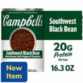 Campbell's® Protein Southwest Black Bean Soup, 16.3 Oz Can