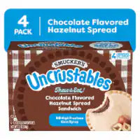 Smucker's Uncrustables Chocolate Flavored Hazelnut Spread 4 Sandwiches 1.8 oz