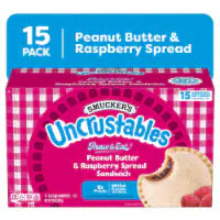 Smucker’s Uncrustables Peanut Butter & Raspberry Jelly Sandwiches, 15 Count, 2 Oz. Each, Frozen 30 Ounces