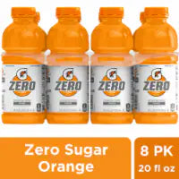 Gatorade Zero Sugar Orange Sports Drink Multipack Bottles 8 pk / 20 fl oz
