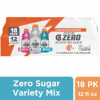 Gatorade® Zero Sugar Pink White Blue Sports Drink Mini Variety Pack Bottles 18 bottles / 12 fl oz