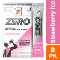 Gatorade® Zero Sugar Strawberry Ice Powder Sticks 8 pk / 0.12 oz
