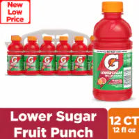 Gatorade® Lower Sugar Fruit Punch Sports Drink Mini Multipack Bottles 12 ct / 12 fl oz