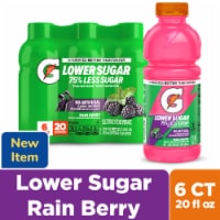 Gatorade® Lower Sugar Rain Berry Sports Drink Multipack Bottles 6 ct / 20 fl oz