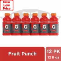 Gatorade Fruit Punch Sports Drink Multipack Bottles 12 pk / 12 fl oz