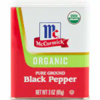 McCormick Ground Organic Black Pepper 3 oz