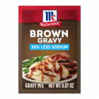 McCormick 30% Less Sodium Brown Gravy Seasoning Mix 0.87 oz