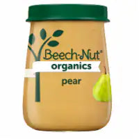 Beech-Nut Organics Stage 1 Pear Organic Baby Food Jar 4oz