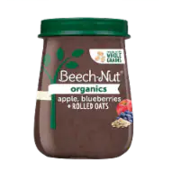 Beech-Nut Organics Stage 3 Apple Blueberry & Oats Organic Baby Food Jar