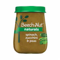 Beech-Nut Naturals Stage 2 Spinach Zucchini & Peas Baby Food Jar