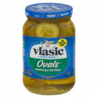 Vlasic® Ovals® Hamburger Dill Pickle Chips 16 fl oz