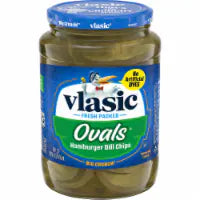 Vlasic® Ovals® Hamburger Dill Pickle Chips 24 fl oz