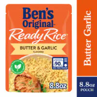 Ben's Original Ready Rice Butter and Garlic Flavored Rice, Easy Dinner Side, 8.8 oz Pouch