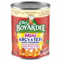Chef Boyardee® Mini ABC's & 123's Pasta with Meatballs Pasta in Tomato Sauce 15 oz
