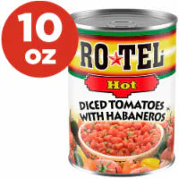 Rotel Hot Diced Tomatoes With Habaneros 10 OZ
