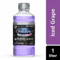Pedialyte AdvancedCare Plus Electrolyte Drink | For Kids & Adults | Iced Grape, 1 Liter