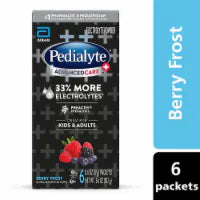 Pedialyte AdvancedCare Plus Electrolyte Powder | For Kids & Adults | Berry Frost, 6 Powder Packets