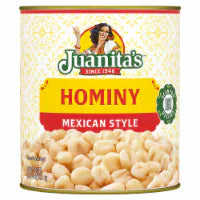 Juanita’s Foods Mexican Style Hominy, 110 oz, Can