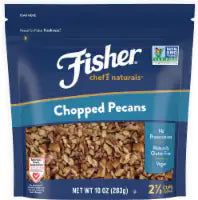 Fisher Unsalted Chopped Pecans 10 oz / 2.5 cups